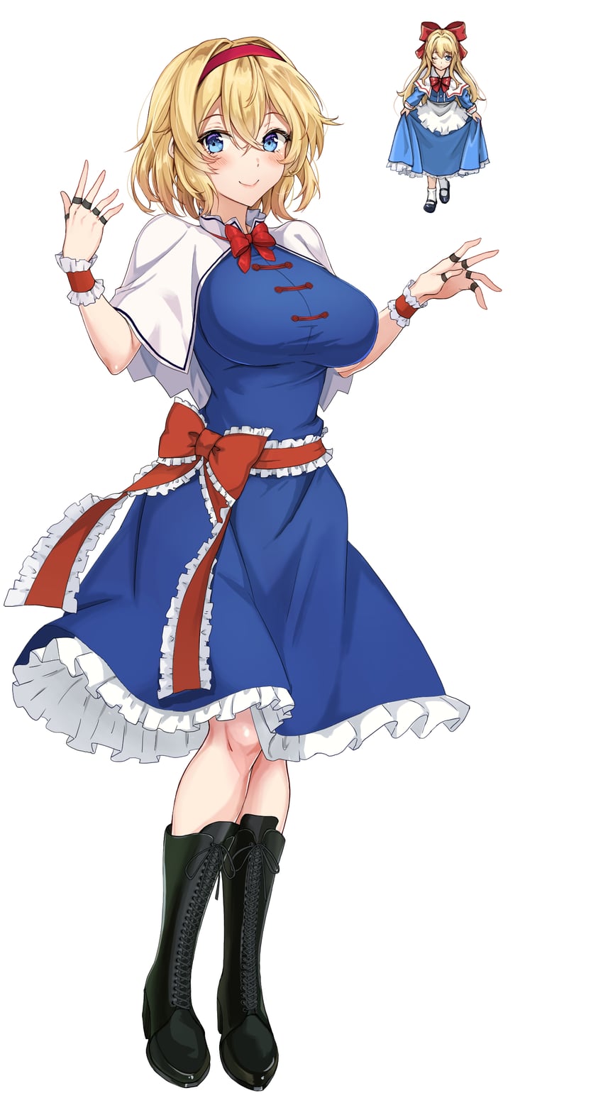 alice margatroid and shanghai doll (touhou) drawn by amagi_(amagi626)