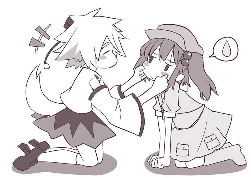 inubashiri momiji and kawashiro nitori (touhou) drawn by maturiuta_sorato