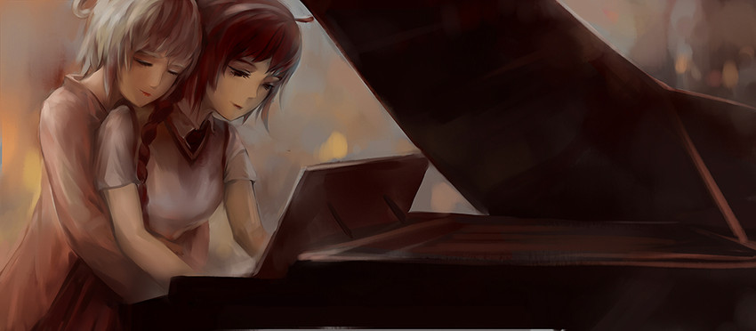 luo tianyi and yuezheng ling (vocaloid and 1 more) drawn by jiaoshouwen