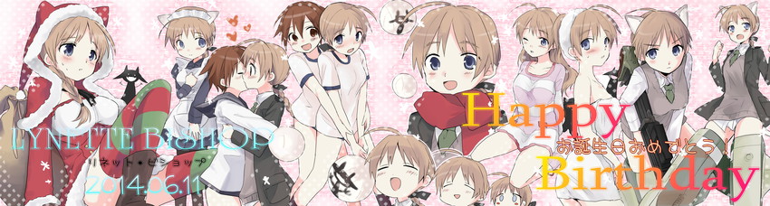 miyafuji yoshika and lynette bishop (world witches series and 1 more) drawn by azumada