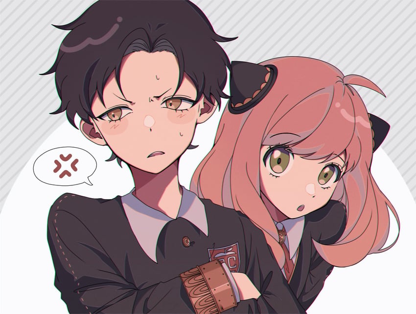 anya and damian desmond (spy x family) drawn by samo_072