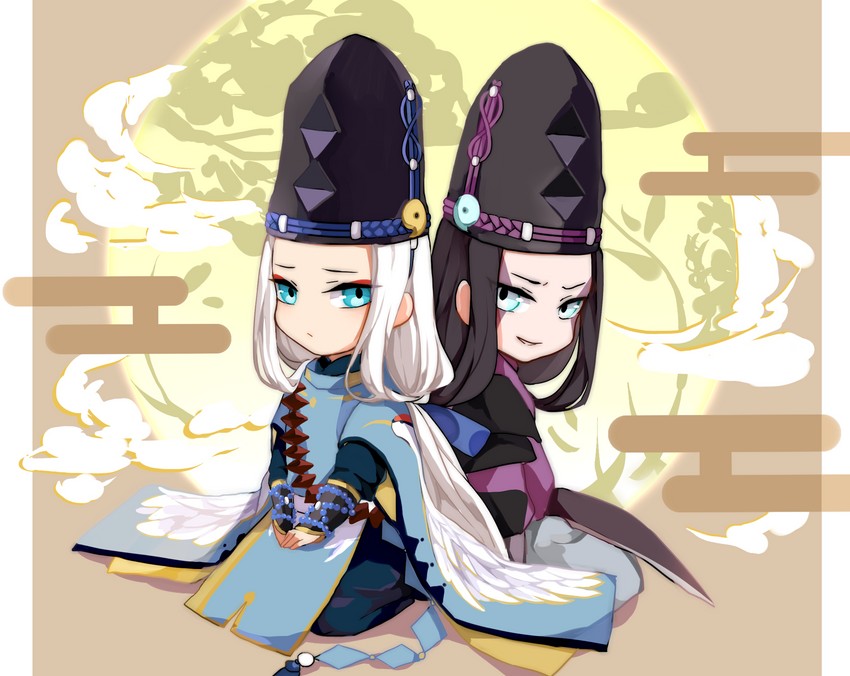 abe no seimei and kuro seimei (onmyoji) drawn by tiyi_(tiyi_a09)