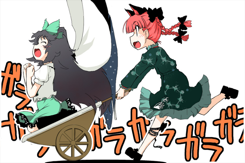 kaenbyou rin and reiuji utsuho (touhou) drawn by masu_gitsune