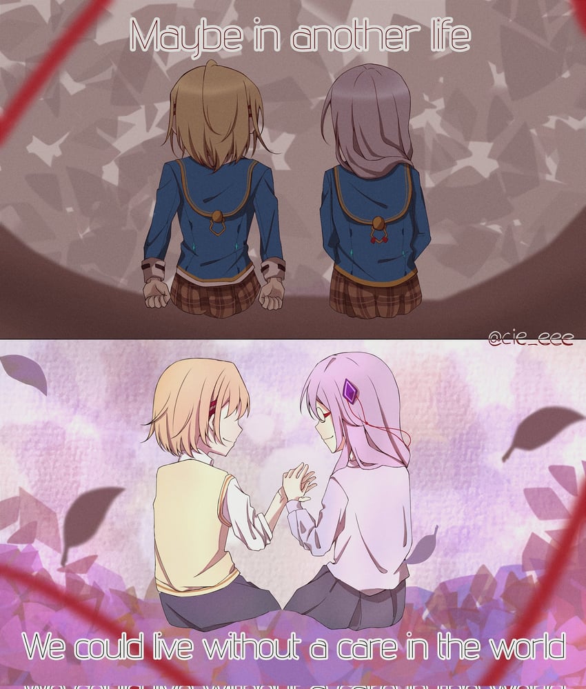 kayamori ruka and izumi yuki (heaven burns red) drawn by cie_eee