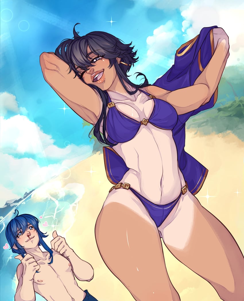 seliph and larcei (fire emblem and 1 more) drawn by iaurencin