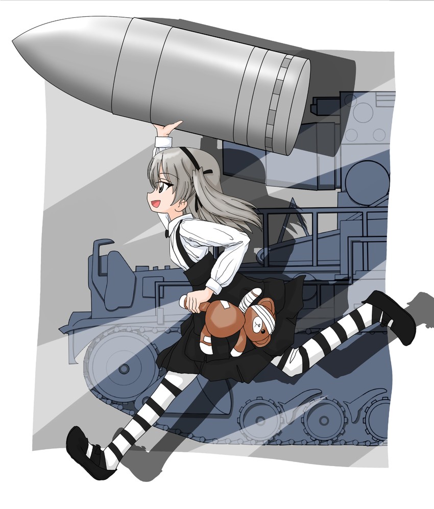 shimada arisu and boko (girls und panzer) drawn by minorihoujouakino