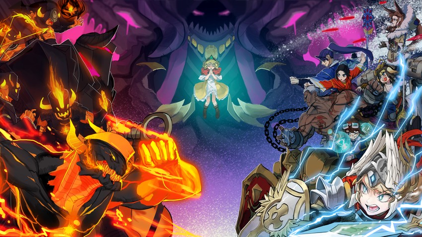 female knight, little princess, innuit girl coco, scientist sohee, engineer marianne, and 4 more (guardian tales) drawn by ziki_(gkdlfnzo1245)