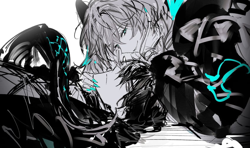 doctor, ho'olheyak, and male doctor (arknights) drawn by remsrar
