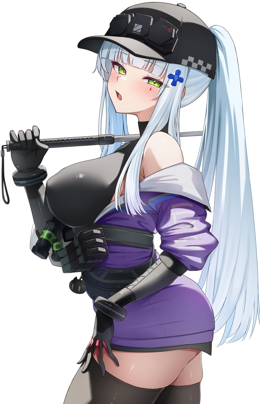hk416 and klukai (girls' frontline and 1 more) drawn by lelex