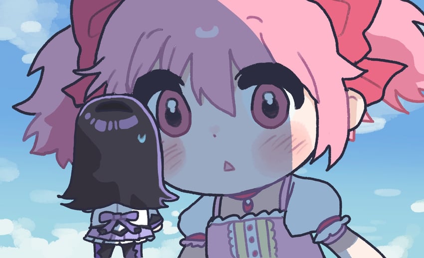 akemi homura and kaname madoka (mahou shoujo madoka magica and 2 more) drawn by kerimka31328031