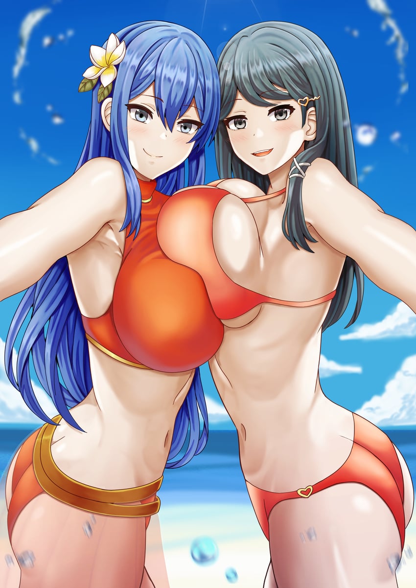 caeda and oribe tsubasa (fire emblem and 4 more) drawn by saikunartworks