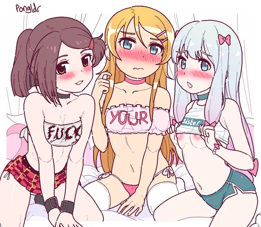 izumi sagiri, kousaka kirino, and suminoe ako (ore no imouto ga konna ni kawaii wake ga nai and 2 more) drawn by pongldr