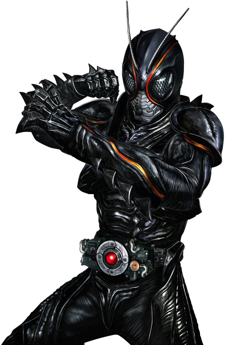 kamen rider black and kamen rider black sun (kamen rider and 2 more) drawn by masukudo_(hamamoto_hikaru)