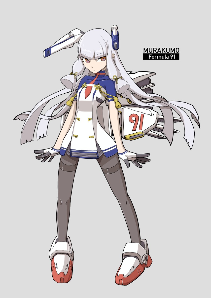 murakumo, murakumo kai ni, and f91 gundam (kantai collection and 2 more) drawn by boushi-ya