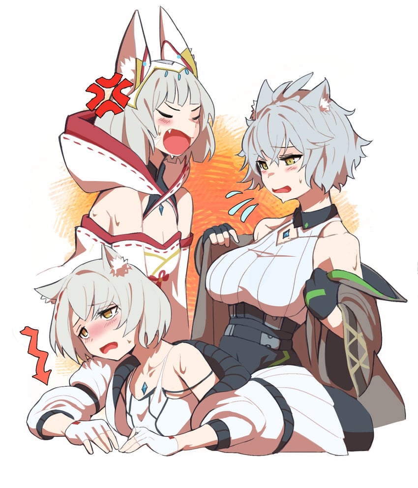 nia, mio, and na'el (xenoblade chronicles and 2 more) drawn by medaman