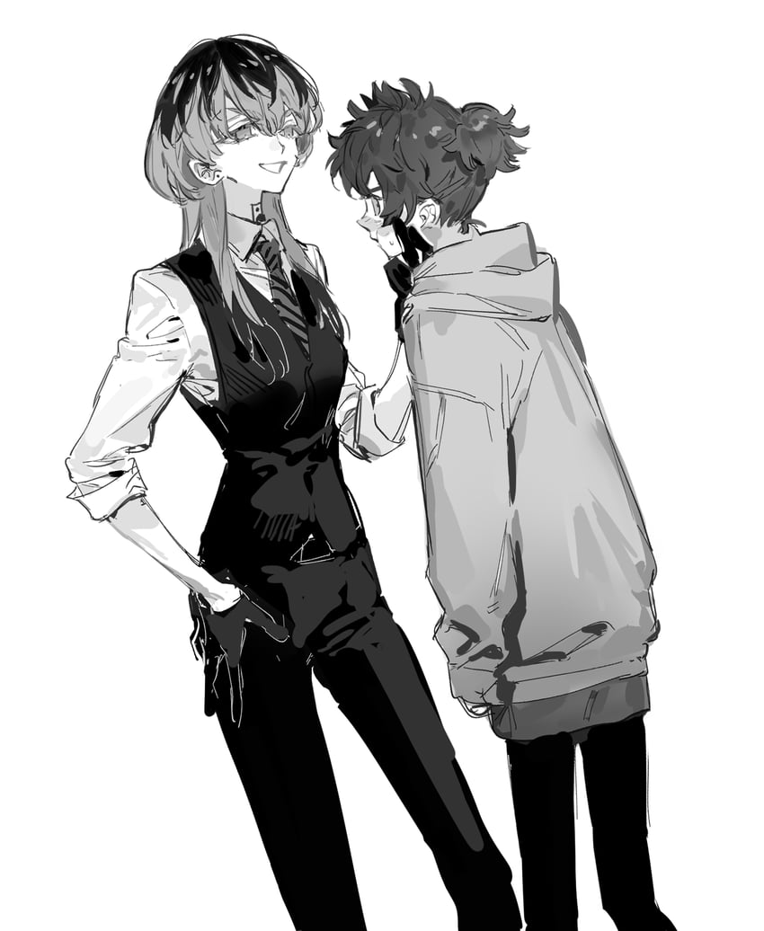 hanagaki takemichi and haitani rindou (tokyo revengers) drawn by qyzhiaiyisheng