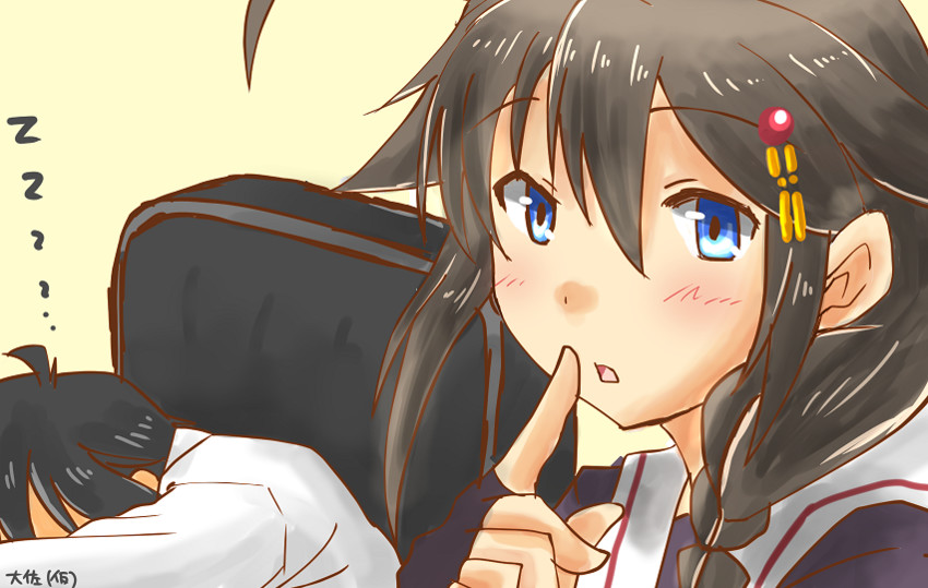 admiral, shigure, and shigure kai ni (kantai collection) drawn by taisa_(kari)