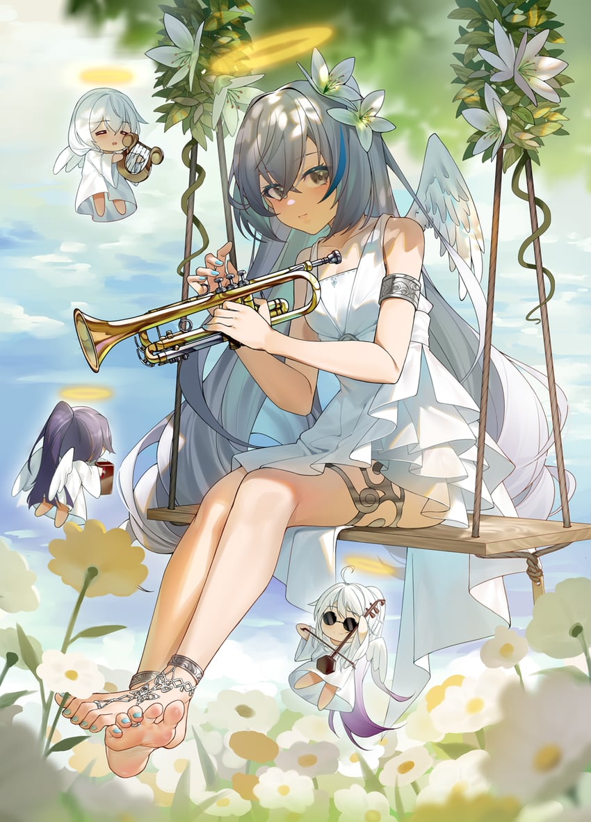 kiana kaslana, raiden mei, bronya zaychik, and theresa apocalypse (honkai and 1 more) drawn by ginklaga