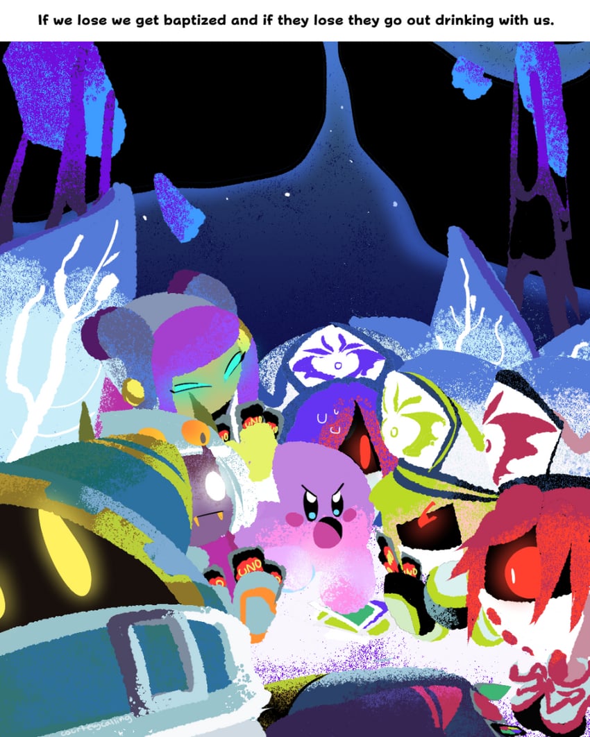 kirby, magolor, taranza, susie, zan partizanne, and 2 more (kirby and 1 more) drawn by courtesycalling
