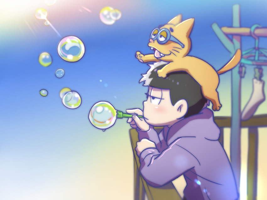 matsuno ichimatsu and esper nyanko (osomatsu and 2 more) drawn by hoehoejisan