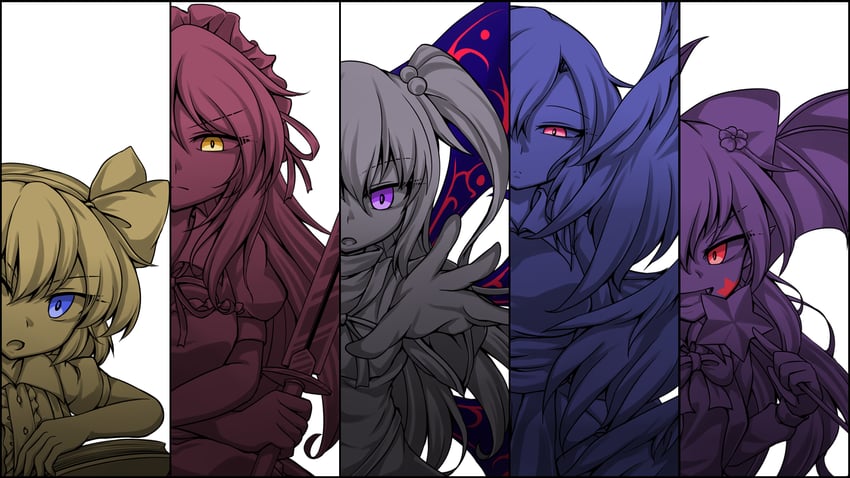 alice margatroid, shinki, yumeko, sariel, and elis (touhou) drawn by 495-flan