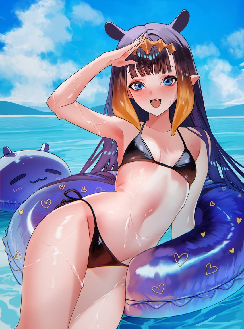 ninomae ina'nis and takodachi (hololive and 1 more) drawn by sanya_(sanya_lox228)