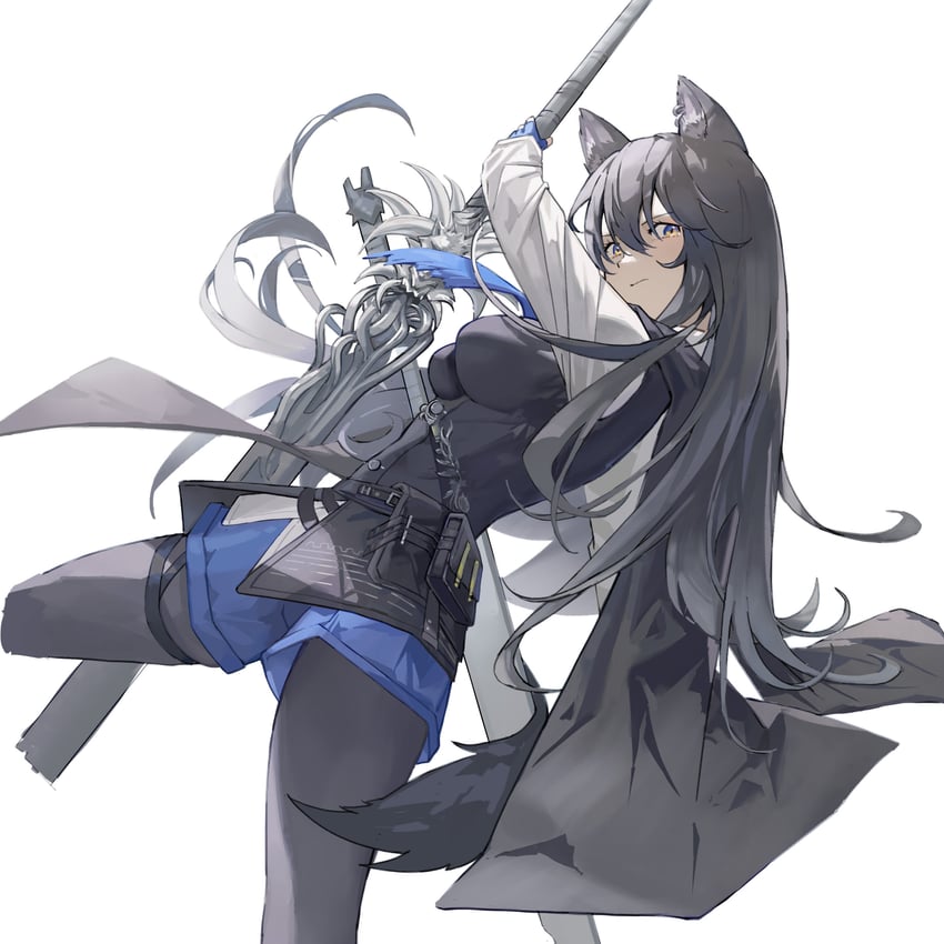 texas and texas the omertosa (arknights) drawn by mao_xiao_shu
