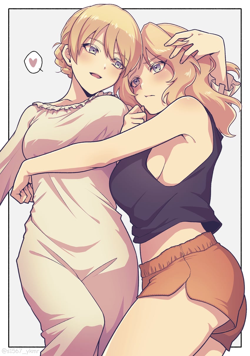 darjeeling and kay (girls und panzer) drawn by s1567_ykmr