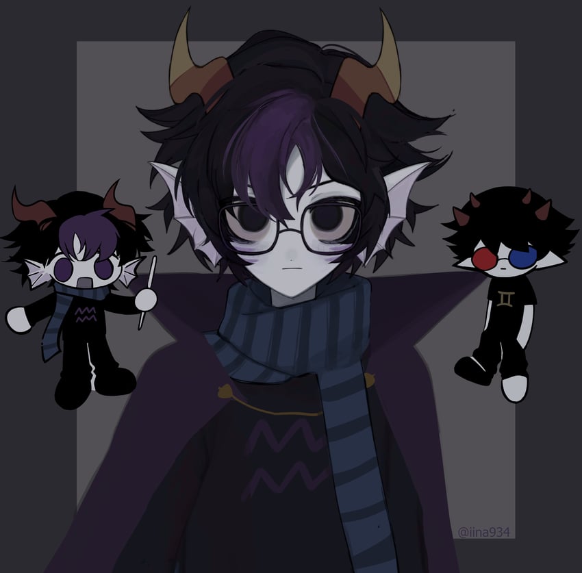 eridan ampora and sollux captor (homestuck) drawn by iina934