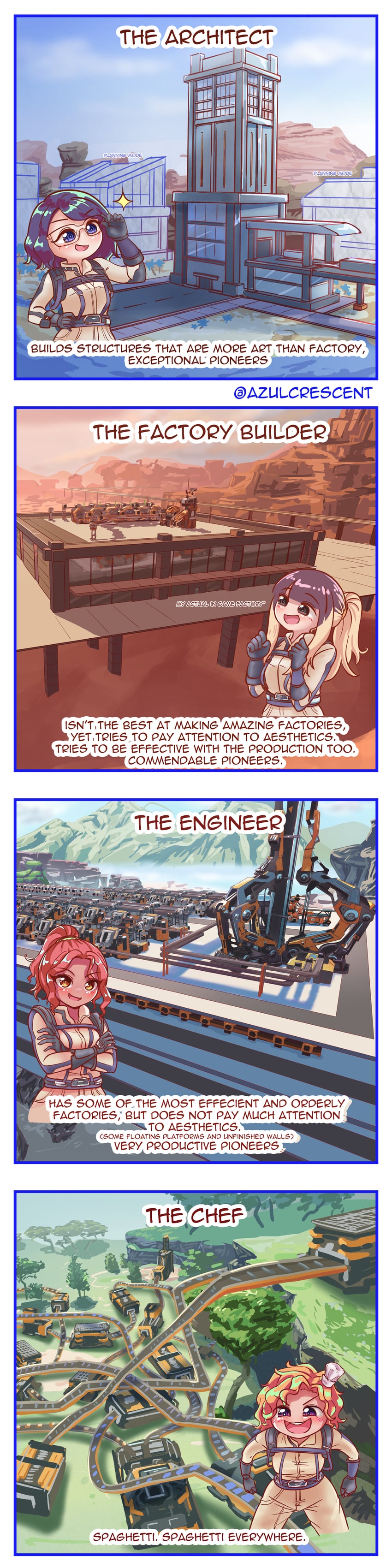 pioneer (satisfactory) drawn by azulcrescent