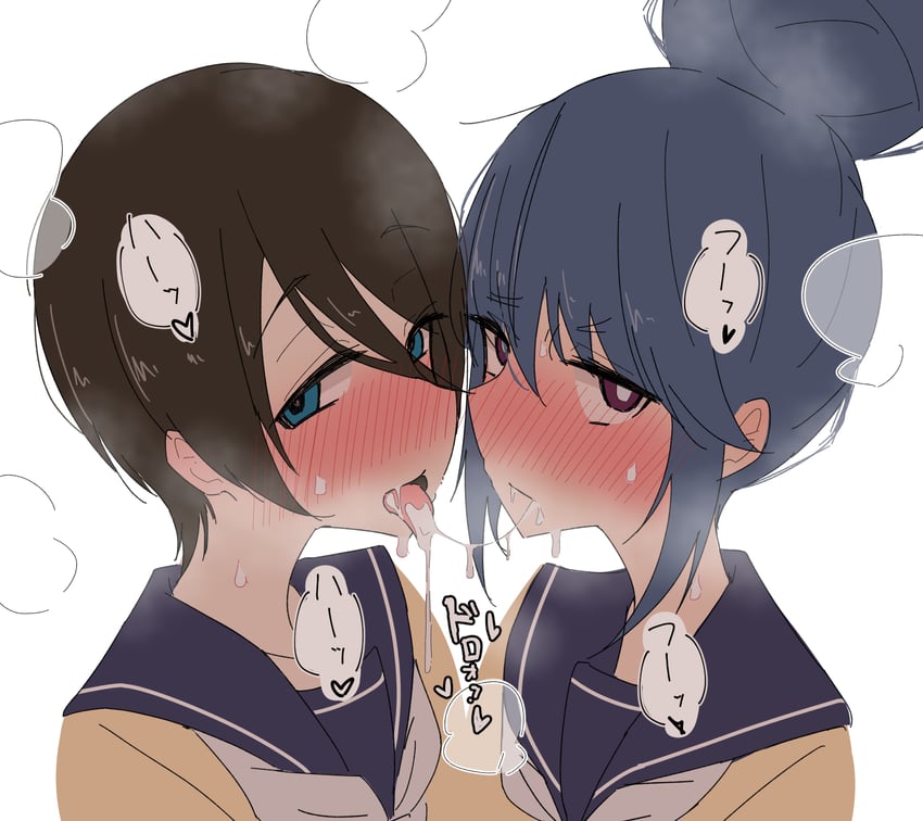 shima rin and saitou ena (yurucamp) drawn by ame_(amechan17391739)