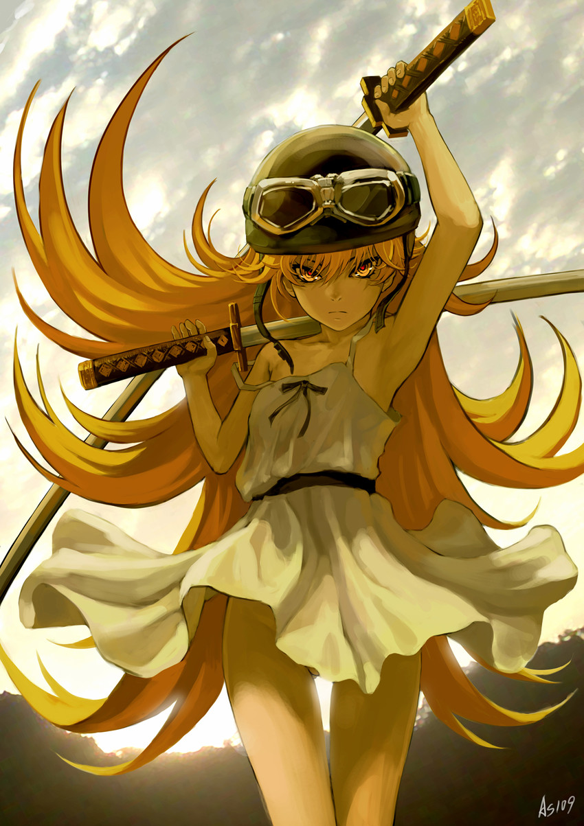 oshino shinobu (monogatari and 1 more) drawn by as109