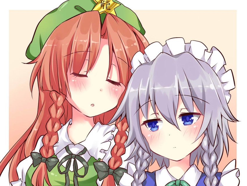 izayoi sakuya and hong meiling (touhou) drawn by chako_(chakoxxx)
