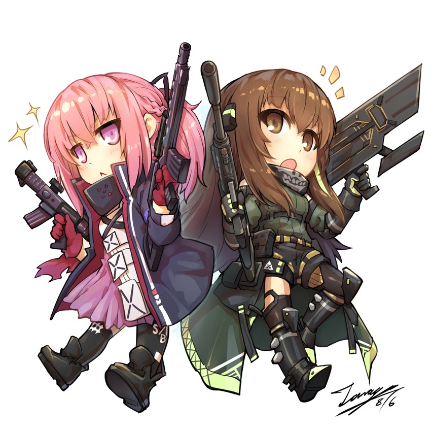 m4a1 and st ar-15 (girls' frontline) drawn by tama_yu