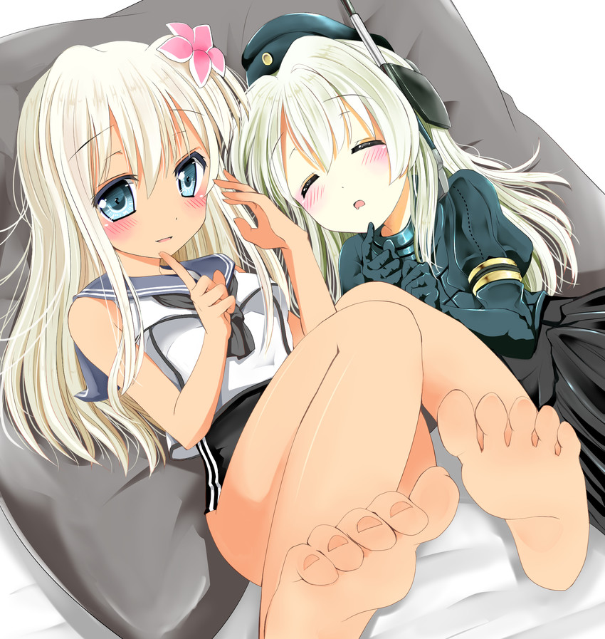 ro-500 and u-511 (kantai collection) drawn by ramudia_(lamyun)