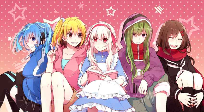 tateyama ayano, kozakura marry, kido tsubomi, ene, and kisaragi momo (kagerou project) drawn by hoshiyui_tsukino