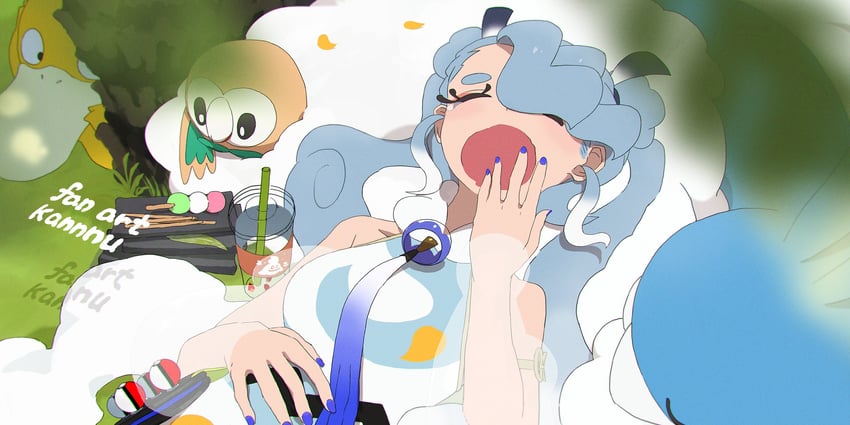 hatsune miku, rowlet, altaria, psyduck, and flying miku (pokemon and 2 more) drawn by siirakannu
