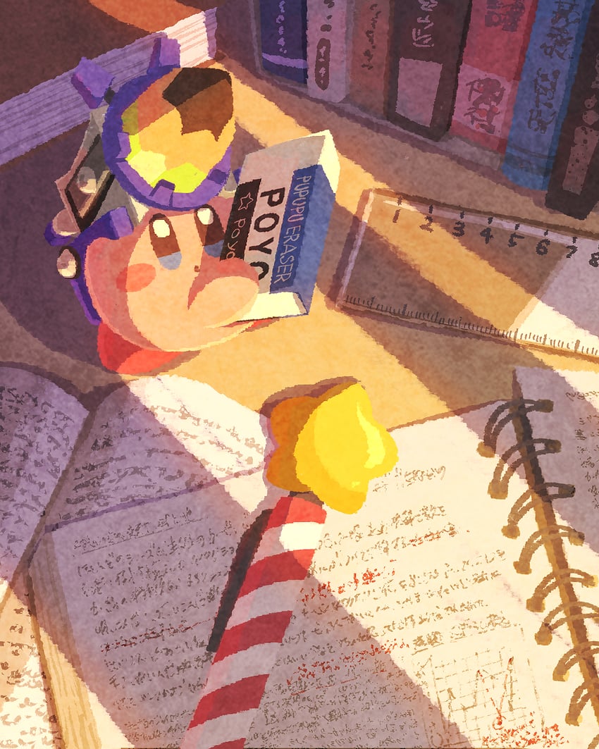 kirby, drill kirby, and pencil drill kirby (kirby) drawn by miclot