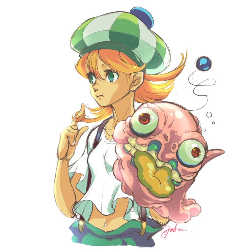 oshieta girl (breath of fire and 1 more) drawn by anzuni_(marblefrog)