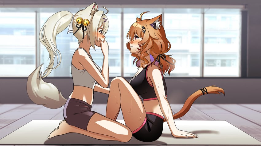 shyrei faolan, filian, and rindo (indie virtual youtuber) drawn by 364ing