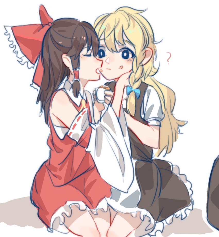 hakurei reimu and kirisame marisa (touhou) drawn by xiao_lu
