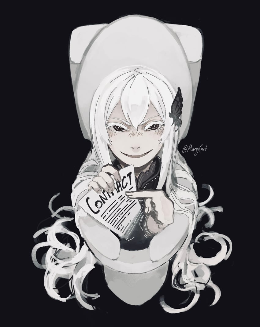 echidna (re:zero kara hajimeru isekai seikatsu and 1 more) drawn by marggri
