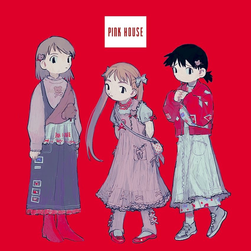 ootani yuri, tomine kasumi, and kawamura kumi (alien nine) drawn by cof6ta7w