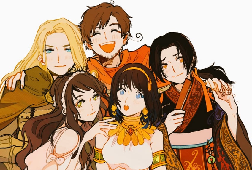 china, rome, germania, ancient greece, and ancient egypt (axis powers hetalia) drawn by shenhaihua