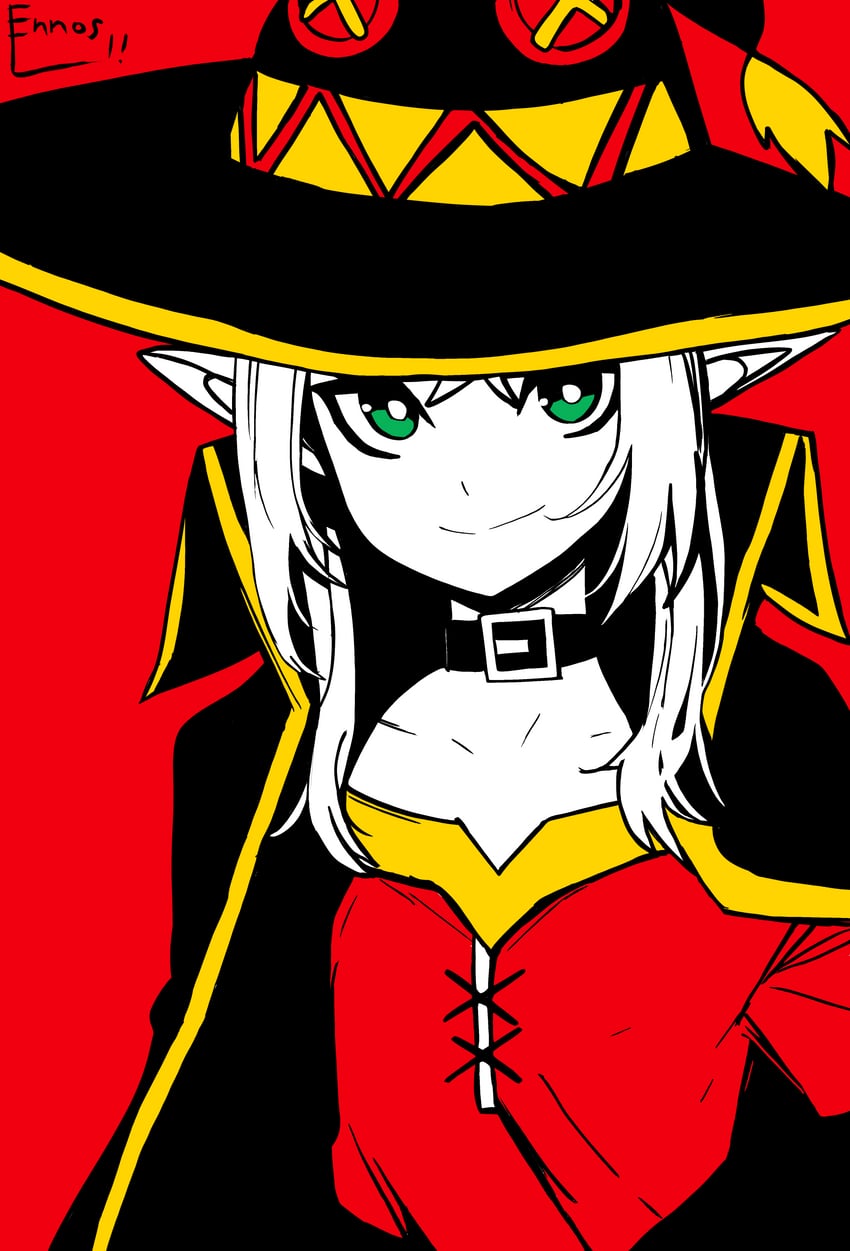 frieren and megumin (kono subarashii sekai ni shukufuku wo! and 1 more) drawn by ennos_li