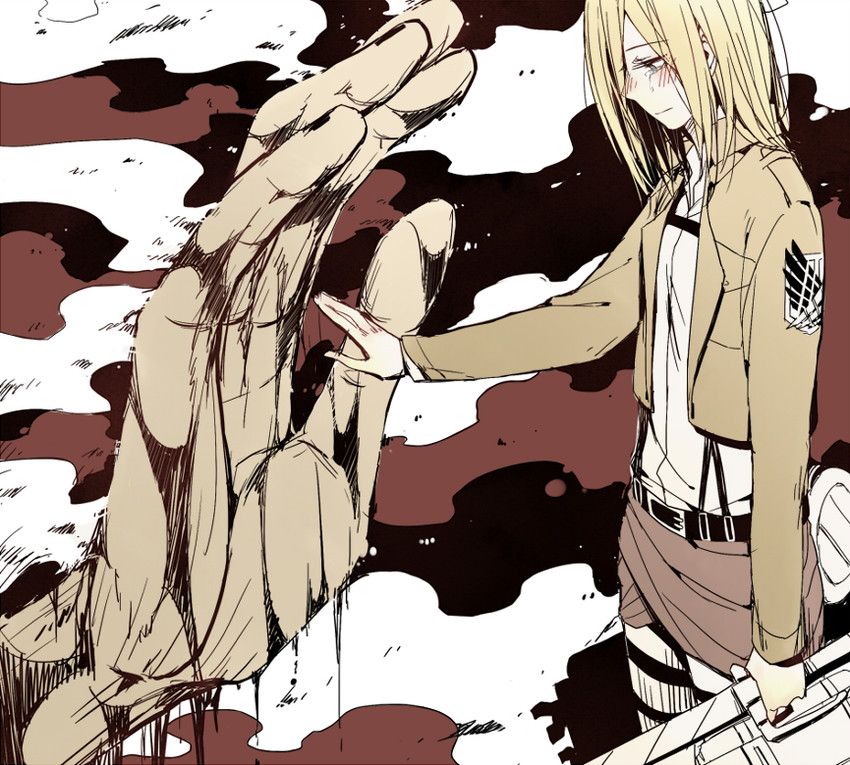 krista lenz and ymir (shingeki no kyojin) drawn by doudoude_dou
