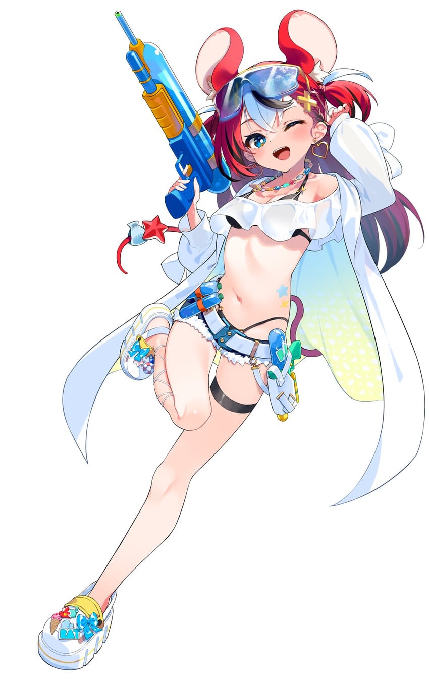hakos baelz (hololive and 1 more) drawn by kutata