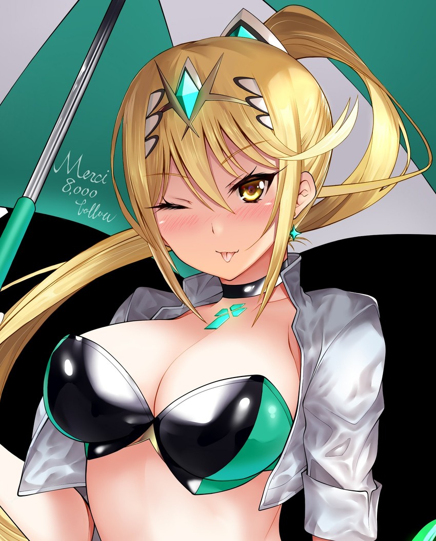 mythra (xenoblade chronicles and 1 more) drawn by daive