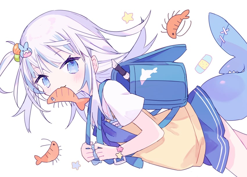 gawr gura (hololive and 1 more) drawn by mizumizu_(phoenix)
