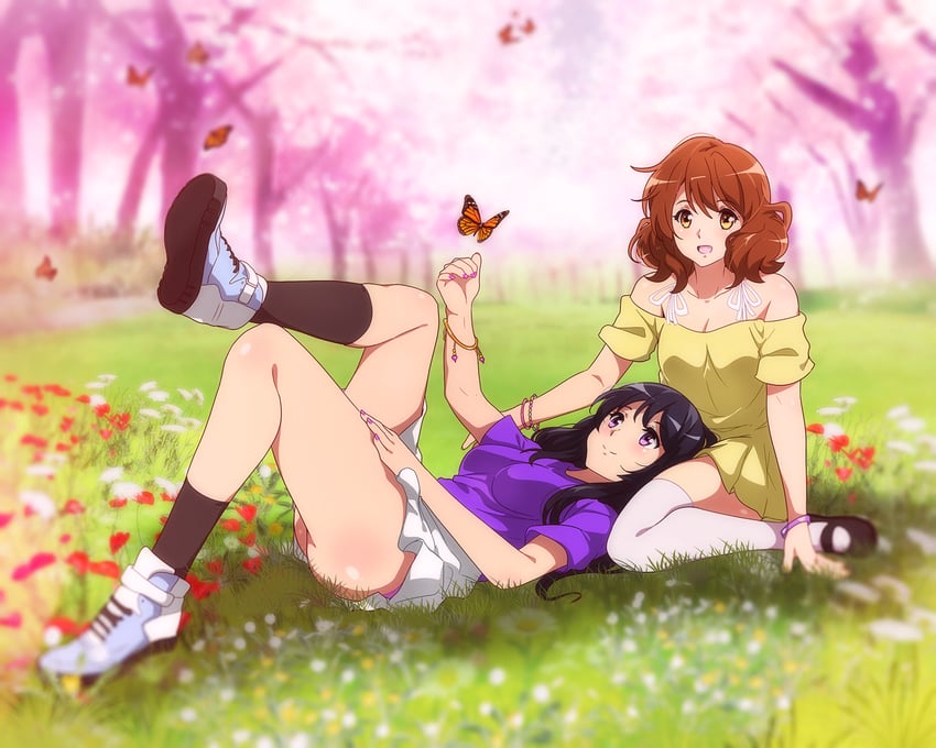 oumae kumiko and kousaka reina (hibike! euphonium) drawn by sbel02